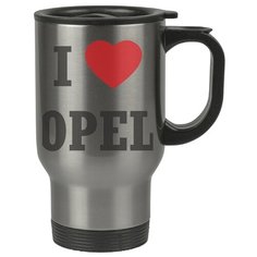 Автомобильная термокружка I love opel Drabs
