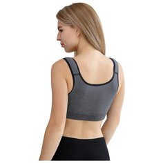 Б-222 Майка бесшовная укороченная для кормящих женщин "ФЭСТ" размер (158,164-96-102) антрацитово-серый/черный