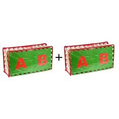 Развивающий коврик пазл Комплект "Русский Алфавит"+"Алфавит Английский" 25*25 см, 64 детали ЭкоПолимеры