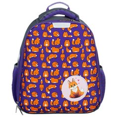 Ранец №1 School Basic, Лисички, 2 отделения, ортопедическая cпинка
