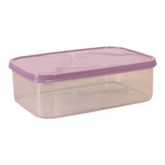 Доляна Контейнер пищевой 1.2 л, 14x20 см, фиолетовый/прозрачный