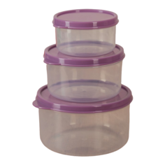 Доляна Набор контейнеров 1333868/1333869/1333870, фиолетовый