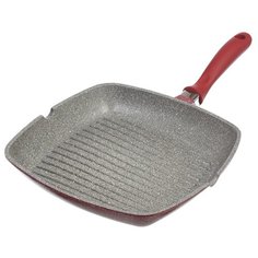 Сковорода-гриль Moulin Villa Raspberry из алюминия с 5-слойным антипригарным покрытием, индукция 28 см