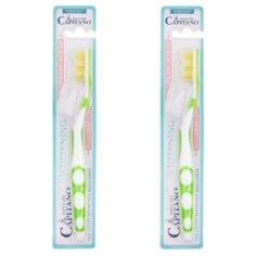 Комплект 2 шт Pasta del Capitano Зубная щетка Отбеливание (мягкая щетина) цвет зеленый