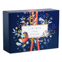 Коробка подарочная Дарите счастье Теплоты 30.7 х 9.5 х 22 см синий