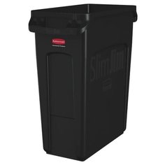 Контейнер Slim Jim c вентиляционными каналами, 60 л, Черный, Rubbermaid