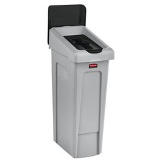 Контейнер Slim Jim для раздельного сбора отходов (для неперерабатываемых отходов), 87 л., Серый/Черный, Rubbermaid
