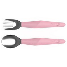 Детский набор EveryDay Baby: ложка, вилка розовый