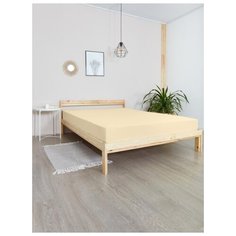 Простыня на резинке трикотаж "Всё себе"; Кремовый; размер 90 х 200