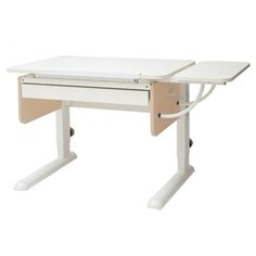 Стол детский Астек-Элара Юниор с ящиком и боковой полкой 105x58 см белый/береза