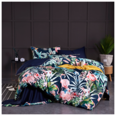 Комплект постельного белья Soft Box Rio 2-х спальный, Мако-сатин, простыня на резинке 140х200х30, наволочки 50x70, 70x70