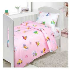 Постельное белье/Бусинка (Розовый)/АртПостель/Поплин/Ясельный комплект