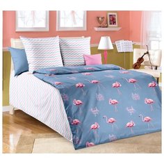 Постельное белье «Ванильное небо», бязь (1.5) трикотажная простыня розовая Текс Дизайн