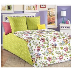 Постельное белье «Совята», бязь (Ясельный), с простыней на резинке Текс Дизайн