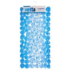 Коврик в ванну VETTA противоскользящий, ПВХ, 70x34см, Камни синий