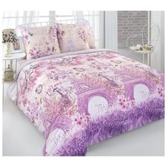 Постельное белье «Город любви 1», Перкаль, 2 сп с европростыней Текс Дизайн