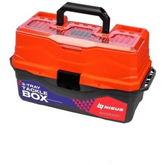Ящик для снастей Tackle Box, трехполочный, NISUS, красный ТОНАР