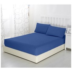 Простыня на резинке, Индиго, 140х200х20, трикотаж (140 г/м2) Текс Дизайн