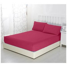 Простыня на резинке, Бордовый, 140х200х20, трикотаж (140 г/м2) Текс Дизайн