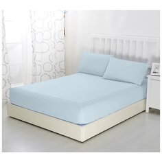 Простыня на резинке Небесный, 140х200х20, трикотаж, 100% хлопок Текс Дизайн