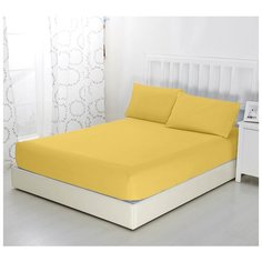 Простыня на резинке, Горчица, 120х200х20, трикотаж (140 г/м2) Текс Дизайн