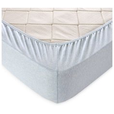 Простыня на резинке Васильковый, трикотаж (меланж) (140х200х30) Текс Дизайн