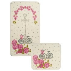 "Коврик для ванной комнаты ""Confetti"" BELLA VINTAGE BIKE на латексной подложке 2 предмета, 66 х 107 см, 66 х 53 см", 01