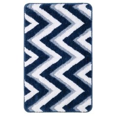 Коврик для ванной Fixsen River 1-ый, FX-5004M, темно-синий, 50х80 см.