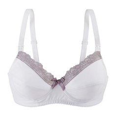 Бюстгальтер с отстегивающейся чашечкой "Очарование" (белый, микрофибра), 85B Mama Com.Fort