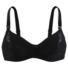 Бюстгальтер для кормления с эластичной внутренней тесьмой "Современность", размер 75В, черный Mama Com.Fort