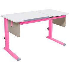Стол детский Астек-Элара Твин-2 115x58 см белый/береза/розовый