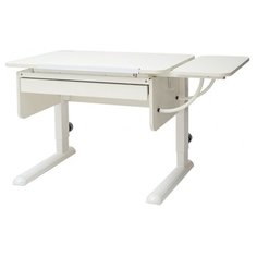 Стол детский Астек-Элара Юниор с ящиком и боковой полкой 105x58 см белый/белый