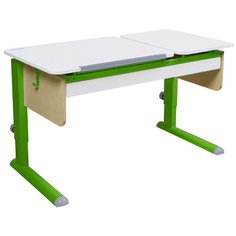 Стол детский Астек-Элара Твин-2 с ящиком 115x58 см белый/береза/зеленый