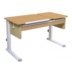 Стол детский Астек-Элара Твин-2 с ящиком 115x58 см бук/береза/белый