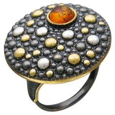 Балтийское золото Серебряное кольцо с нефритом 51К451330ПЧ, размер 19