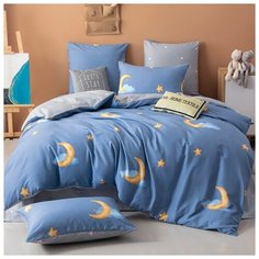 Постельное белье СИТРЕЙД LR-342, евростандарт, Сатин, простыня на резинке 180х200х25 см, наволочки 50х70 и 70x70 см