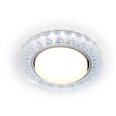 Встраиваемый точечный светильник с LED подсветкой G222 CL/FR прозрачный/матовый GX53+3W(LED WHITE) D120*38 Ambrella Light