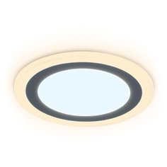 Встраиваемый cветодиодный светильник с подсветкой DCR379 18W+6W 6400K/3000K 85-265V D245*28 Ambrella Light