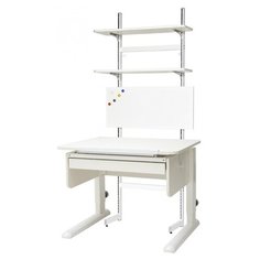 Комплект Астек-Элара Юниор с ящиком и стеллажом 80x58 см белый