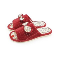 Тапочки Smile of Milady Женские красные с бантом А-82-114-08 отк. р.41