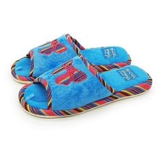 Тапочки Smile of Milady Женские ярко-голубые с красочной с вышивкой DW-O-8-027-04 38\39
