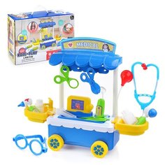Набор доктора Oubaoloon с тележкой, в коробке (339-8C)