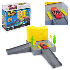 Парковка Oubaoloon с машинкой, в коробке (P1201A-1)