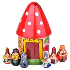 Пальчиковый театр Деревянные игрушки Красная шапочка, футляр (4349)