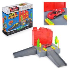 Парковка Oubaoloon с машинкой, в коробке (P1201A-4)