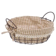 Корзина стеллажная круглая с ручками "Решетка", Д240 Ш240 В90, коричневый Handy Home