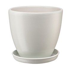 Керамический горшок "Бутон" с подставкой, 2,4л., Д175 Ш175 В158, серый Engard
