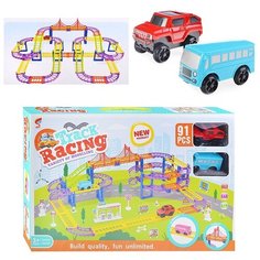 Автотрек Oubaoloon 91 элемент, в коробке (1761)