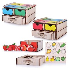 Развивающая игра WoodLand Toys Комодик плоский "Съедобное-несъедобное" (119203)