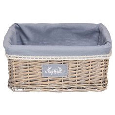 Корзина стеллажная "Лён", Д420 Ш320 В190, серый Natural House